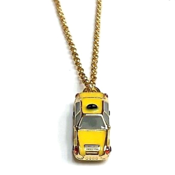 $59 Kate Spade ma chérie taxi ! Pendant Necklace in yellow / black - Picture 1 of 12